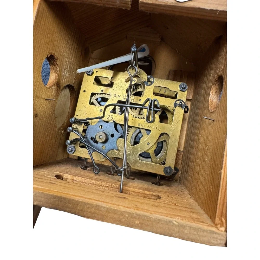 Linder Hauser Cuckoo Clock Unisex OS Brown Fair Parts for Repair Germany Vintage